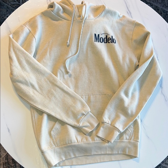 modelo Other - Modelo Beige Hoodie with Black Logo